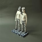 MH23-5 Twee figuren, porselein, h.54x32x15cm, Terra Delft 1