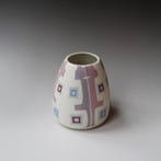 AL-23-17 Kleine vaas, ingelegd porselein, h.12xd.11cm, TerraDelft