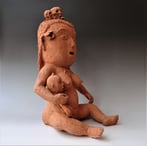 NC2301 -Mother-s instinct-, h.44x26x26cm, terracotta, TerraDelft3.