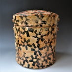 PhD2122 Boîte cylindre orange, h.29x29xd.26cm, stoneware, TerraDelft 1