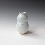 KB24-09 Double Gourd, Porcelain-Ru-Gold-Zander Blue, 19xØ11cm, TerraDelft2
