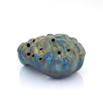 UC251 Brain in Turquoise, 2023, 23x40x30cm, stoneware-lusterglaze, serie Anatomical Fragments 2