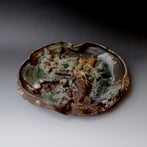 JL13-10 Figures from Tang, wallpiece, d.39cm, woodfired, TerraDelft2