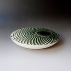 Drops M, Green-e, h.6xd.30cm, casted earthenware, TerraDelft1