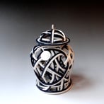 LMFD243 Mini temple jar, h.19xd.14cm, TerraDelft, -2