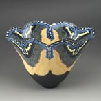 2422 Golden wing 2, h.10x15x12cm, porselein