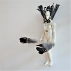 La Naturiste 241, h.31x21x17cm, porselein-koperoxide-veren, TerraDelft