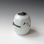 KB24-26 Cherry, Porcelain-Ru-Basalt-Gold, 16x14.5x13.5cm, TerraDelft2