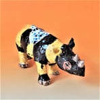 211205 Rhino, ceramic-glaze-gold, h.12x27x9cm TerraDelft3
