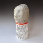 JPH22H4 Forgotten inharitance, 2018, h.43x18x20cm, porcelain-glaze-ceramic pencil-perspex, 4 parts, TerrraDelft2