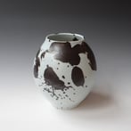 KB24-18 Stormy leaves, Porcelain-Ru-Basalt, 24.5xØ20.5cm, TerraDelft3