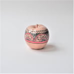 Villaverde 4; Apple, h.15x13x11cm, black-red deco, TerraDelft2