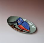 JK15-12 Oval plate, h.3x23x12cm stoneware, handpainted, TerraDelft24