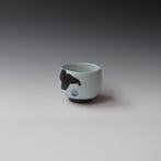KB24-08 Chawan Bowl, Porcelain-Ru-Basalt-Zander Blue, 9xØ11cm, TerraDelft1