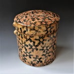 PhD2122 Boîte cylindre orange, h.29x29xd.26cm, stoneware, TerraDelft 6