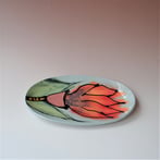 JK15-4 Oval plate, h.3x23x12cm stoneware, handpainted, TerraDelft24