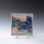 245 Story in spring, 21x21x1.5cm, 2023 stand