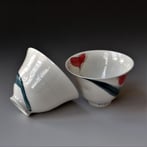Teabowl red, wheel thrown porcelain, h.7,5xd11cm, TerraDelft2