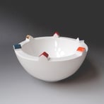 Bebouwde kom M, h.13xd.25cm, gegoten aardewerk, TerraDelft1