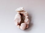 Salt-cellar-with-2-Daisies-2011-5x10x75cm-stoneware-goldluster-glaze-t