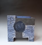 Box blue, 2018, 26x26,5x11,5cm, raku+glass, TerraDelft1