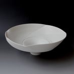 Greenaway, Victor; white bowl, porcelain, h.14xd.35cm, wheelthrown, TerraDelft2