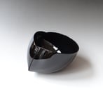 AvH-37 Black object, earthenware and car paint, 2 cuts, 15x18x12h cm, TerraDelft32