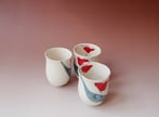 Flowercup-red-wheel-thrown-porcelain-h.9xd.7cm