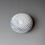 BvR 20-05 Object white-blue, 6x9x8cm, carved porcelain, TerraDelft