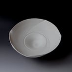 Greenaway, Victor; white bowl, porcelain, h.14xd.35cm, wheelthrown, TerraDelft3