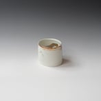 KB24-03 Cylinder Oval, Porcelain-Ru-Gold-Celadon-Basalt, 9x11x9.5cm, TerraDelft2
