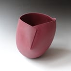 AvH-86 Maroon object, stoneware and engobe, 3 cuts, 20x24x21h.cm, TerraDelft32
