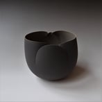 ASB2304 Black night, h.15xd.16cm, gedraaid steengoed, TerraDelft2