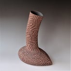 ST2301 Inlayed Vessel 829, h.30x24x14cm, stoneware, gold-luster, TerraDelft2