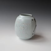 KB24-15 Pear unripe Apple, Porcelain-Ru-Basalt, 17x15x15cm, TerraDelft1