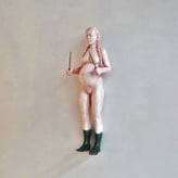 Liberation, wandstuk, h.39x12,5x12cm, porselein-glazuur-hout, Terra Delft2