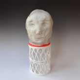 JPH22H4 Forgotten inharitance, 2018, h.43x18x20cm, porcelain-glaze-ceramic pencil-perspex, 4 parts, TerrraDelft1