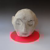 JPH22H1 Forgotten inharitance, 2018, h.24x24x21cm, porcelain-glaze-ceramic pencil-perspex, 2 parts, TerrraDelft1