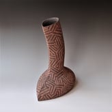 ST2301 Inlayed Vessel 829, h.30x24x14cm, stoneware, gold-luster, TerraDelft3
