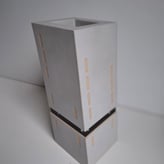 228 Tower, 1990,  9x9.5xh24cm  Keramiek Plexiglas   1 