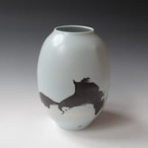 KB24-25 Wave, Porcelain-Ru-Basalt-Pink, 27.5xØ19cm, TerraDelft2