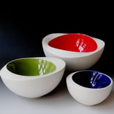 Flow-LMS-L-red-h.14xd.285cm-M-green-h.11xd.22cm-S-blue-h.85xd.145cm-earthenware-TerraDelft