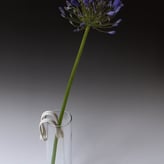 Vaasobject-hangend-met-bloem-gedraaid-porselein-TerraDelft