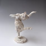 Cat-Dances-h.32cm-stoneware-Terra-Delft-1