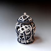 LMFD243 Mini temple jar, h.19xd.14cm, TerraDelft, -1