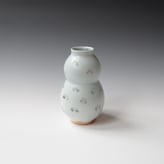 KB24-09 Double Gourd, Porcelain-Ru-Gold-Zander Blue, 19xØ11cm, TerraDelft1