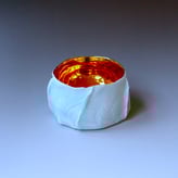 TY242 Shinogi bowl gold, porcelain-celadon-goldluster glaze, h.8xd.14cm,TerraDelft1