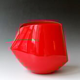 AvH1603-Red-bowl-high-Ferrari-series-2016-19x22x14cm-TerraDelft-1
