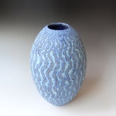 PB22-06 Large blue vessel, h.33,5xd.21cm, stoneware, TerraDelft