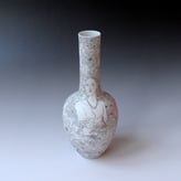 A18-6 New Guan Ware Vase, 2016, h.25xd.10cm, handpainted porcelain, goldluster and celadon glaze